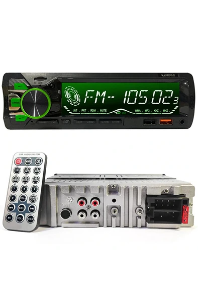Mega Vm-946 Oto Teyp 4x60 Watt Bluetooth Büyük Ekran 2xusb Sd Fm Aux 7 Renk Ekranlı ürün görseli 1