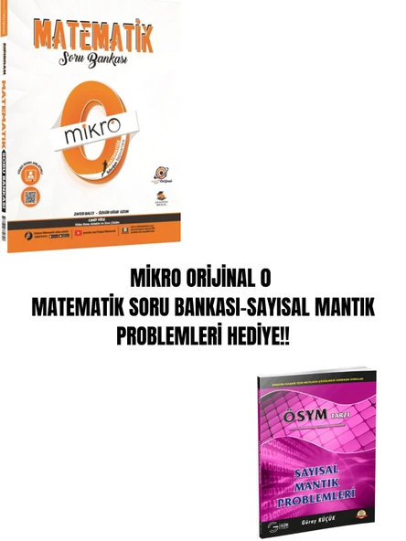 MİKRO ORİJİNAL 0 MATEMATİK SORU BANKASI 2026-SAYISAL MANTIK PROBLEMLERİ HEDİYE!! ürün görseli 1
