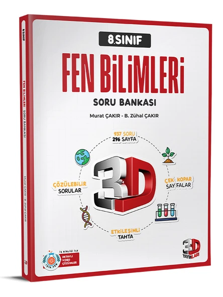8.sınıf 3D Fen Bilimleri Soru Bankası 2025-2026 ürün görseli 1