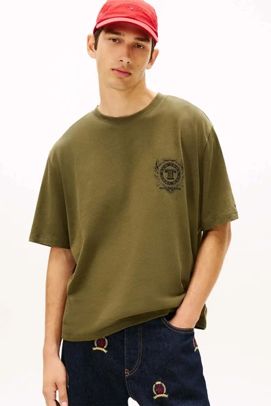 Tommy Hilfiger   TJM 90S BILLS SS TEE Erkek Yeşil T-Shirt - DM0DM22332 ürün görseli 1