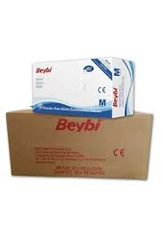 Beybi M (Medium) Pudrasız Mavi Nitril Muayene Eldiveni 20 Paket (1 Koli) ürün görseli 1