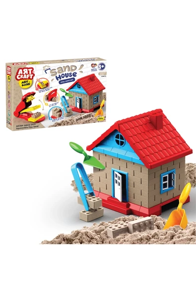 Dede Art Craft Kinetik Kum Oyun Seti 13 Parça - Sand House ürün görseli 1