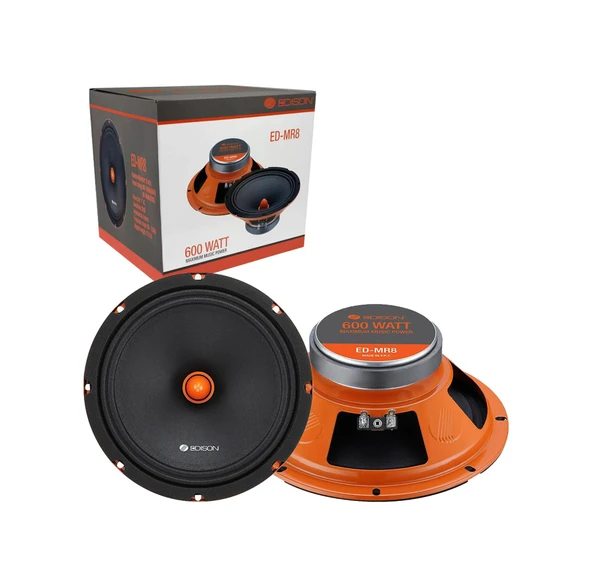 Oto  Mıdrange  20Cm  600W  80W  Rms  Pro  2  Adet  Edıson  Ed-Mr8 ürün görseli 1