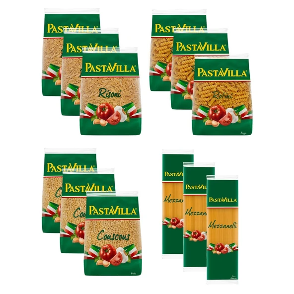 Pastavilla Makarna 500 gr 4 Çeşit 12 li Karma Paket ürün görseli 1