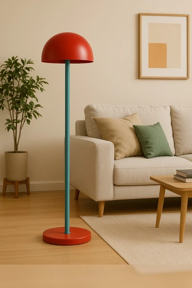 Slimdome RedBlue Metal Lambader Oturma Odası & Yatak Odası & Salon Lambader ürün görseli 1