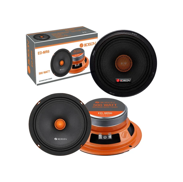 Oto Mıdrange 16Cm 500W Kapaklı 2 Adet Edıson Ed-Mr6 ürün görseli 1