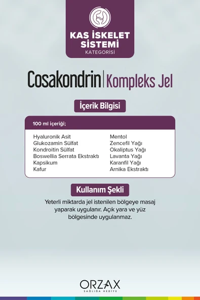 Cosakondrin Kompleks Jel 100 ml - Resim 2