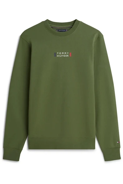 Tommy Hilfiger   BRAND LOVE SWEATSHIRT Erkek Yeşil Sweatshirt - MW0MW41428 ürün görseli 1
