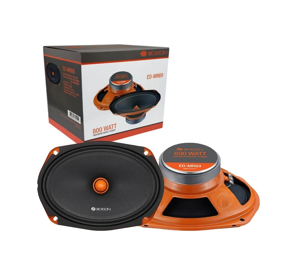 Edıson Ed-Mr69 Oto Mıdrange Oval 6X9 800W 80W Rms 2 Adet ürün görseli 1