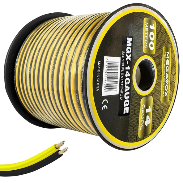 MEGAVOX MGX-14GAUGE Hoparlör Kablosu Silikon 14GA 100 Metre ürün görseli 1