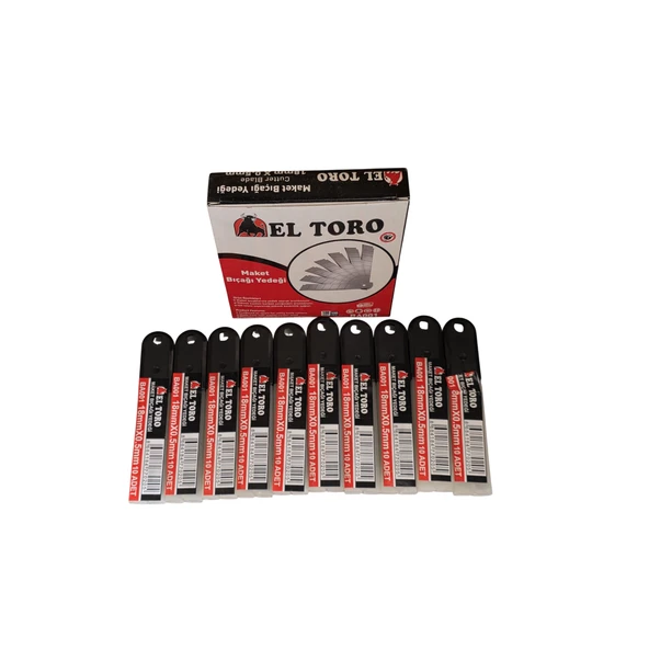 El Toro 18 Mm Geniş Maket Bıçağı Yedeği 4.000 Adet ürün görseli 1