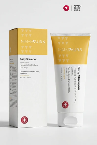 MAMAAURA Göz Yakmayan Bebek Şampuanı - Baby Shampoo 200 ml ürün görseli 1