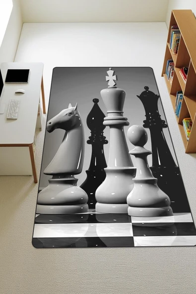 Modern Dijital Baskı Kaymaz Taban Çocuk ve Genç Odası Halısı H0266 RENKLİ 100 X 200 ürün görseli 1