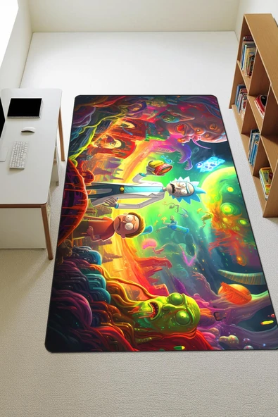 Modern Dijital Baskı Kaymaz Taban Çocuk ve Genç Odası Halısı H0464 RENKLİ 200 X 300 ürün görseli 1