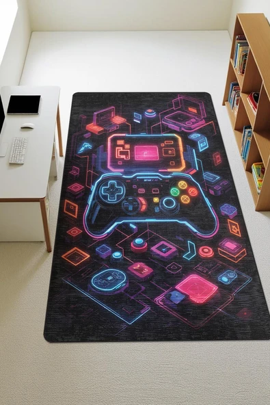 Modern Dijital Baskı Kaymaz Taban Çocuk ve Genç Odası Halısı H0505 RENKLİ 120 X 180 ürün görseli 1
