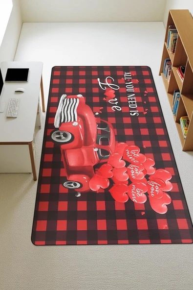 Modern Dijital Baskı Kaymaz Taban Çocuk ve Genç Odası Halısı H0246 RENKLİ 200 X 300 ürün görseli 1