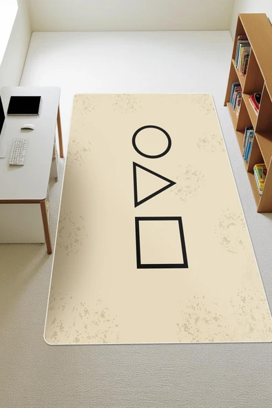 Modern Dijital Baskı Kaymaz Taban Çocuk ve Genç Odası Halısı H0534 RENKLİ 120 X 180 ürün görseli 1