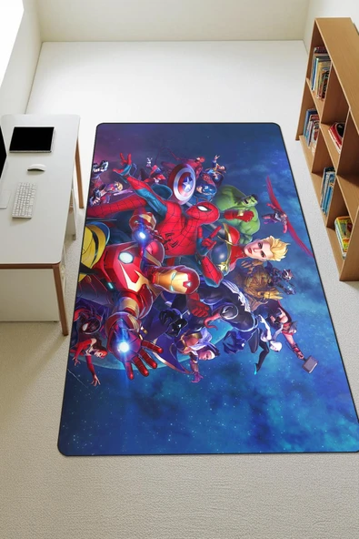Modern Dijital Baskı Kaymaz Taban Çocuk ve Genç Odası Halısı H0557 RENKLİ 180 X 280 ürün görseli 1