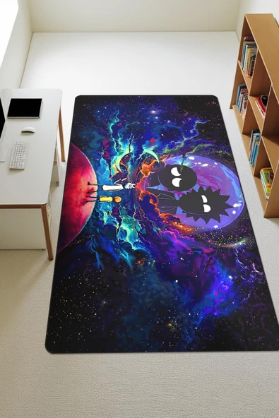 Modern Dijital Baskı Kaymaz Taban Çocuk ve Genç Odası Halısı H0463 RENKLİ 100 X 200 ürün görseli 1