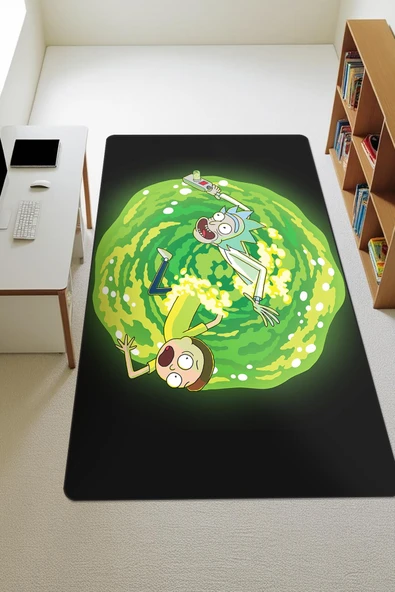 Modern Dijital Baskı Kaymaz Taban Çocuk ve Genç Odası Halısı H0466 RENKLİ 140 X 200 ürün görseli 1