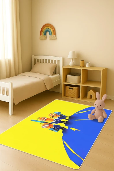 Modern Dijital Baskı Kaymaz Taban Çocuk ve Genç Odası Halısı H0587 RENKLİ 160 X 230 ürün görseli 1