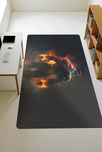 Modern Dijital Baskı Kaymaz Taban Çocuk ve Genç Odası Halısı H0578 RENKLİ 120 X 180 ürün görseli 1