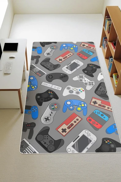 Modern Dijital Baskı Kaymaz Taban Çocuk ve Genç Odası Halısı H0507 RENKLİ 80 X 200 ürün görseli 1