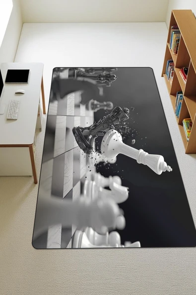 Modern Dijital Baskı Kaymaz Taban Çocuk ve Genç Odası Halısı H0263 RENKLİ 100 X 300 ürün görseli 1