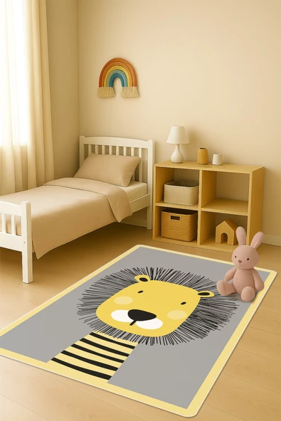 Modern Dijital Baskı Kaymaz Taban Çocuk ve Genç Odası Halısı H0794 RENKLİ 140 X 200 ürün görseli 1