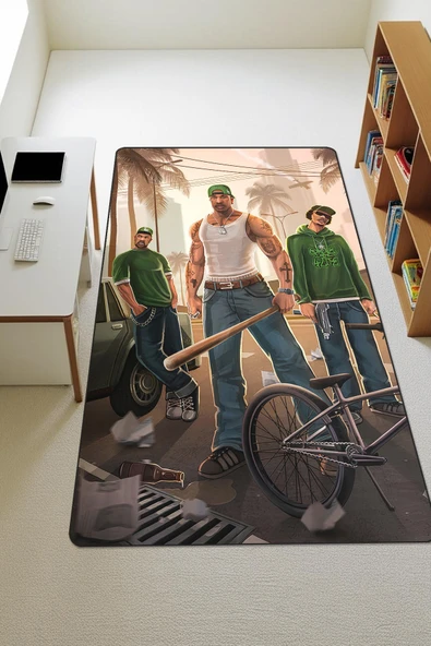 Modern Dijital Baskı Kaymaz Taban Çocuk ve Genç Odası Halısı H0591 RENKLİ 100 X 200 ürün görseli 1