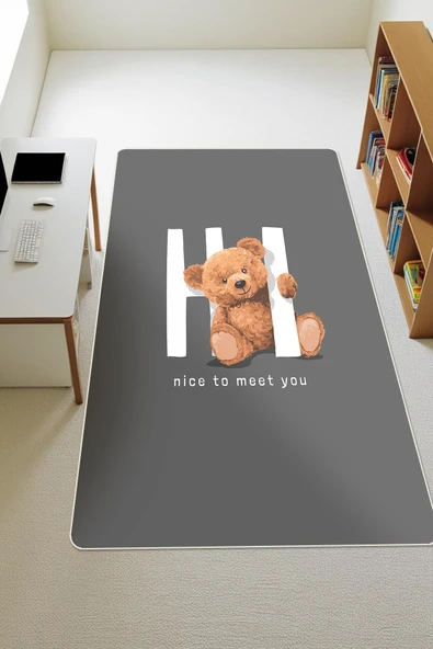 Modern Dijital Baskı Kaymaz Taban Çocuk ve Genç Odası Halısı H0809 RENKLİ 100 X 200 ürün görseli 1