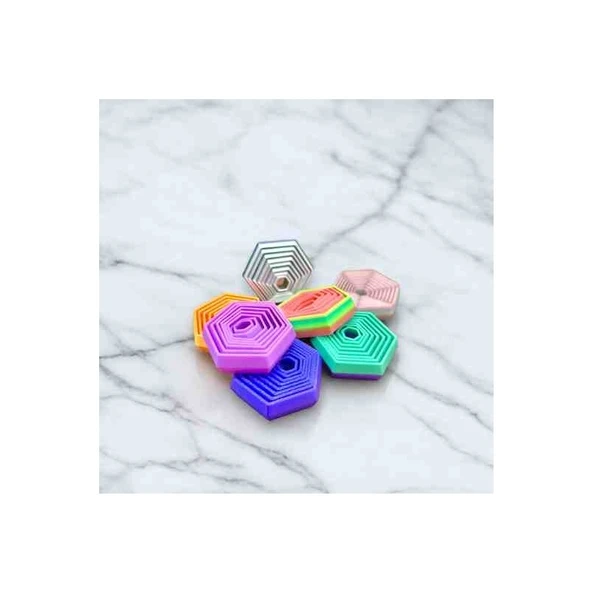 Urartu3d Altıgen Fidget Anahtarlık Hareketli ürün görseli 1