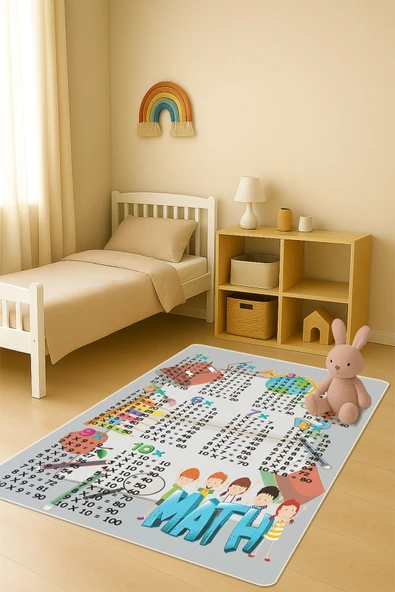 Modern Dijital Baskı Kaymaz Taban Çocuk ve Genç Odası Halısı H0640 RENKLİ 160 X 230 ürün görseli 1