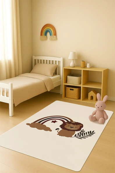 Modern Dijital Baskı Kaymaz Taban Çocuk ve Genç Odası Halısı H0785 RENKLİ 80 X 150 ürün görseli 1