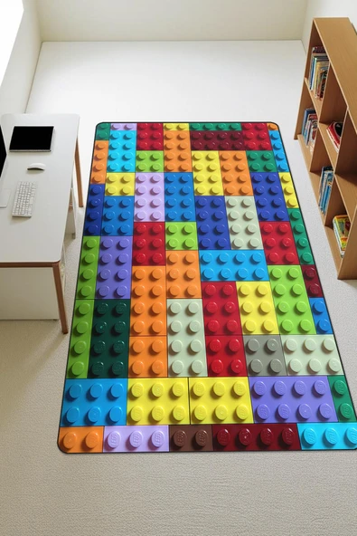 Modern Dijital Baskı Kaymaz Taban Çocuk ve Genç Odası Halısı H0641 RENKLİ 80 X 300 ürün görseli 1
