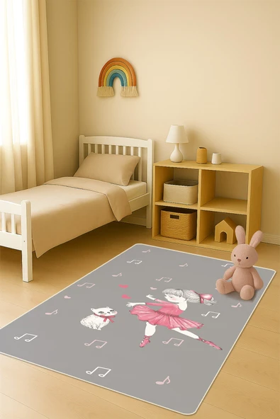 Modern Dijital Baskı Kaymaz Taban Çocuk ve Genç Odası Halısı H0612 RENKLİ 80 X 150 ürün görseli 1