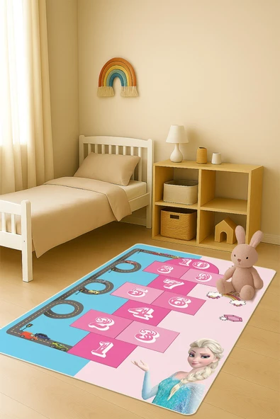 Modern Dijital Baskı Kaymaz Taban Çocuk ve Genç Odası Halısı H0981 RENKLİ 180 X 280 ürün görseli 1