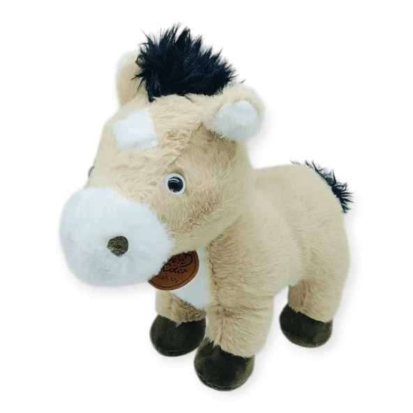 Peluş Hayvanlar Sesli 30 cm At - Bej - Resim 2