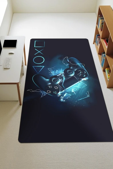 Modern Dijital Baskı Kaymaz Taban Çocuk ve Genç Odası Halısı H0901 RENKLİ 160 X 230 ürün görseli 1