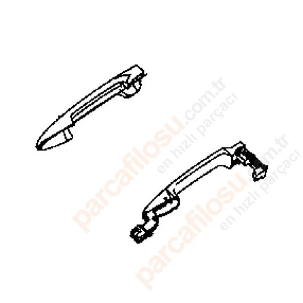 Mazda 3 2010-2014 Ön Kapı Kolu Dış Sağ (Oem No: Gs1F-58-410G) ürün görseli 1