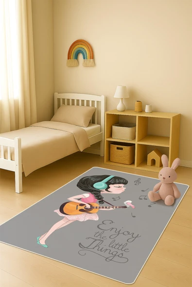 Modern Dijital Baskı Kaymaz Taban Çocuk ve Genç Odası Halısı H0611 RENKLİ 80 X 150 ürün görseli 1