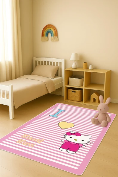 Modern Dijital Baskı Kaymaz Taban Çocuk ve Genç Odası Halısı H0603 RENKLİ 140 X 200 ürün görseli 1