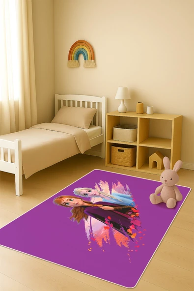 Modern Dijital Baskı Kaymaz Taban Çocuk ve Genç Odası Halısı H0975 RENKLİ 200 X 300 ürün görseli 1