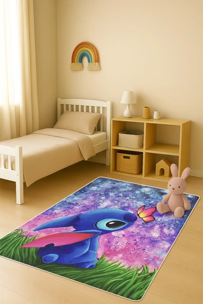 Modern Dijital Baskı Kaymaz Taban Çocuk ve Genç Odası Halısı H0994 RENKLİ 140 X 200 ürün görseli 1