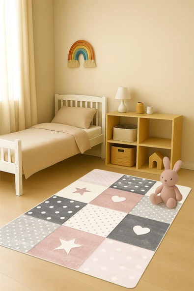 Modern Dijital Baskı Kaymaz Taban Çocuk ve Genç Odası Halısı H0620 RENKLİ 100 X 300 ürün görseli 1