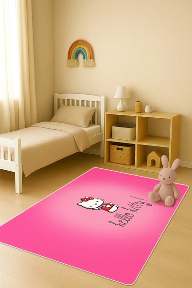 Modern Dijital Baskı Kaymaz Taban Çocuk ve Genç Odası Halısı H0599 RENKLİ 80 X 150 ürün görseli 1
