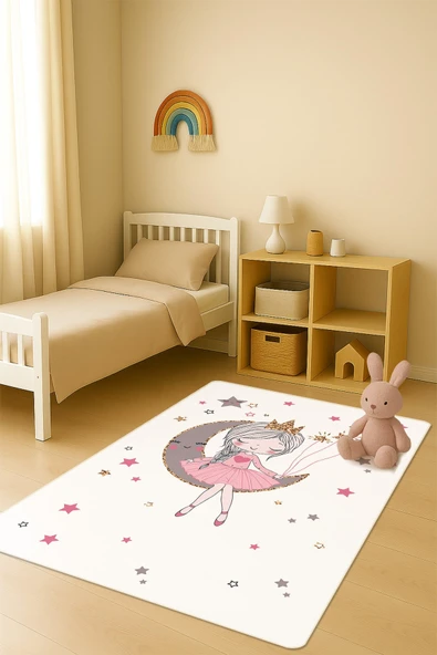 Modern Dijital Baskı Kaymaz Taban Çocuk ve Genç Odası Halısı H0614 RENKLİ 120 X 180 ürün görseli 1