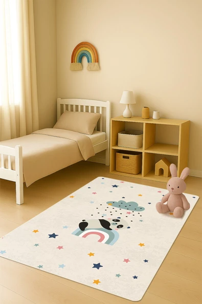 Modern Dijital Baskı Kaymaz Taban Çocuk ve Genç Odası Halısı H0786 RENKLİ 100 X 200 ürün görseli 1