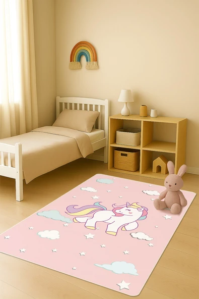 Modern Dijital Baskı Kaymaz Taban Çocuk ve Genç Odası Halısı H0775 RENKLİ 80 X 300 ürün görseli 1