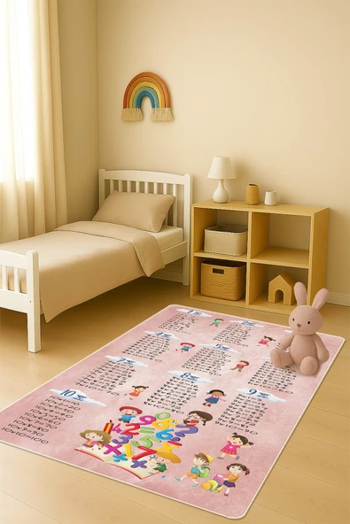 Modern Dijital Baskı Kaymaz Taban Çocuk ve Genç Odası Halısı H0638 RENKLİ 120 X 180 ürün görseli 1